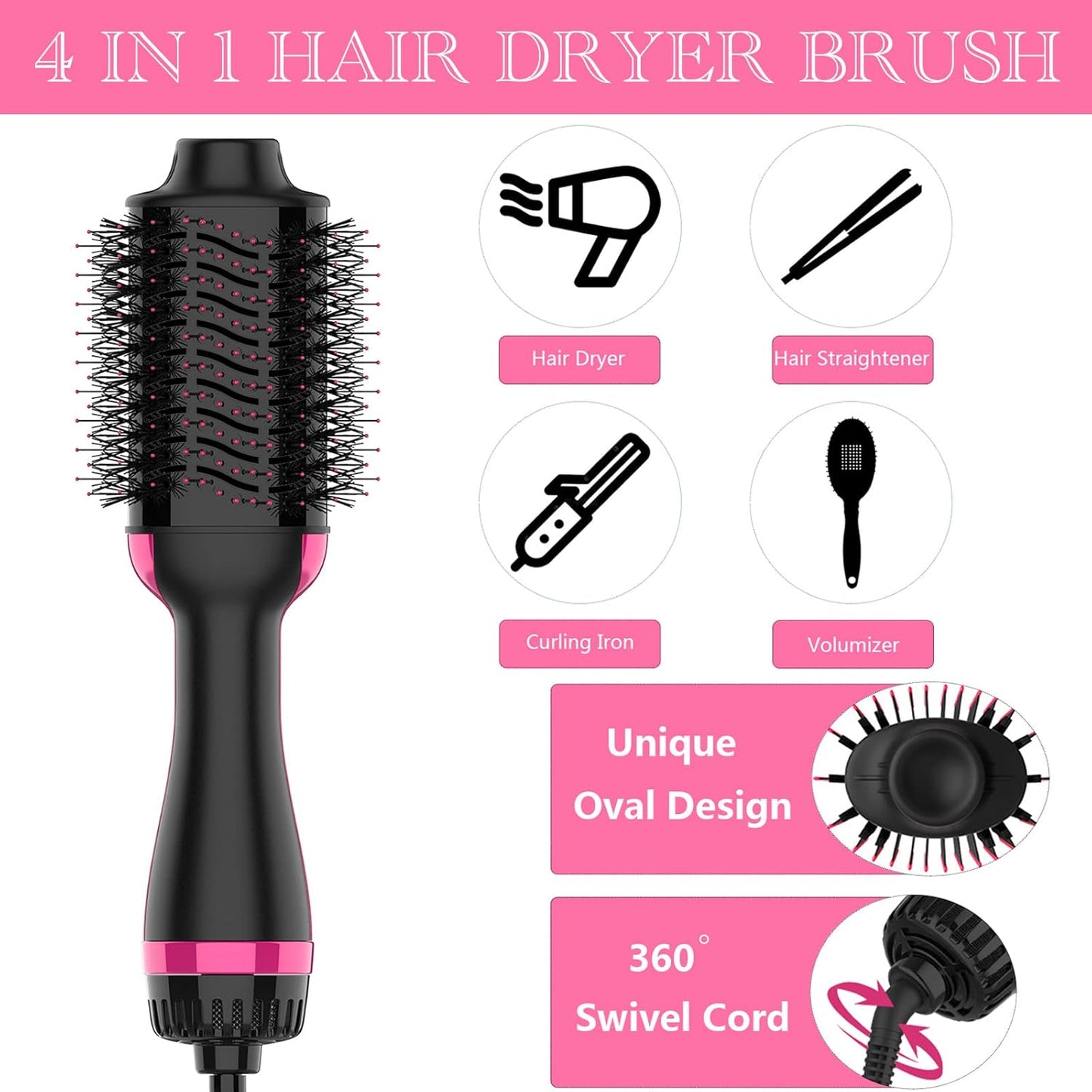Ionic Hair Straightener Brush