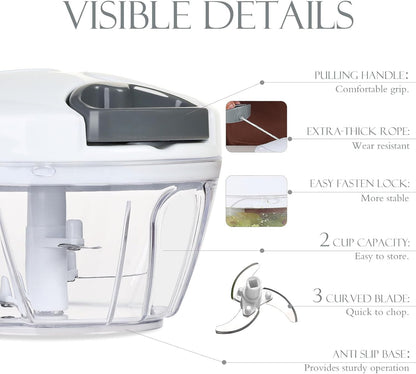 Manual Food Processor Vegetable Chopper