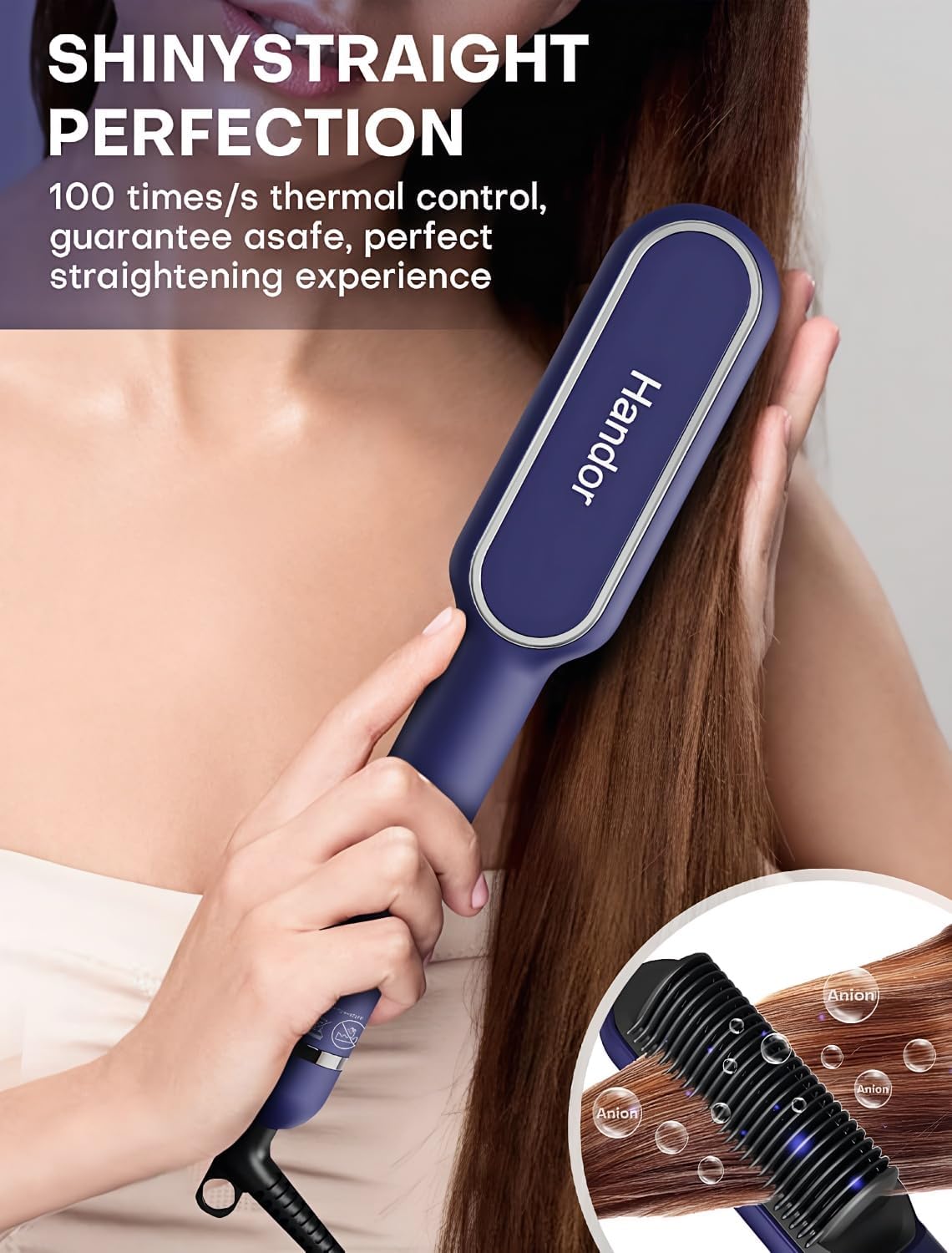 Upgraded Ionic Hair Straightener Brush