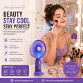 Mini Rechargeable Fan (With different LED Lights) – Portable Handheld Fan