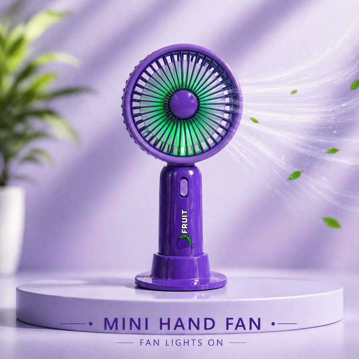 Portable Handheld Fan auto changing color