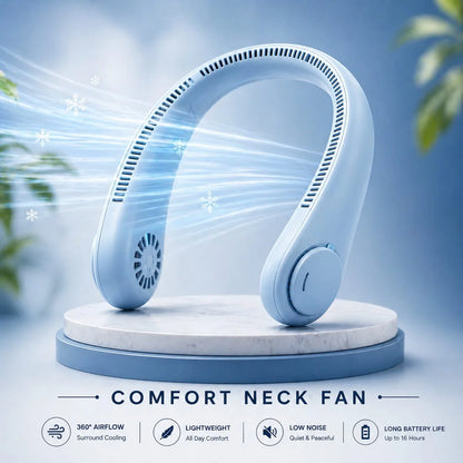 Rechargeable Leafless Hanging Neck Fan